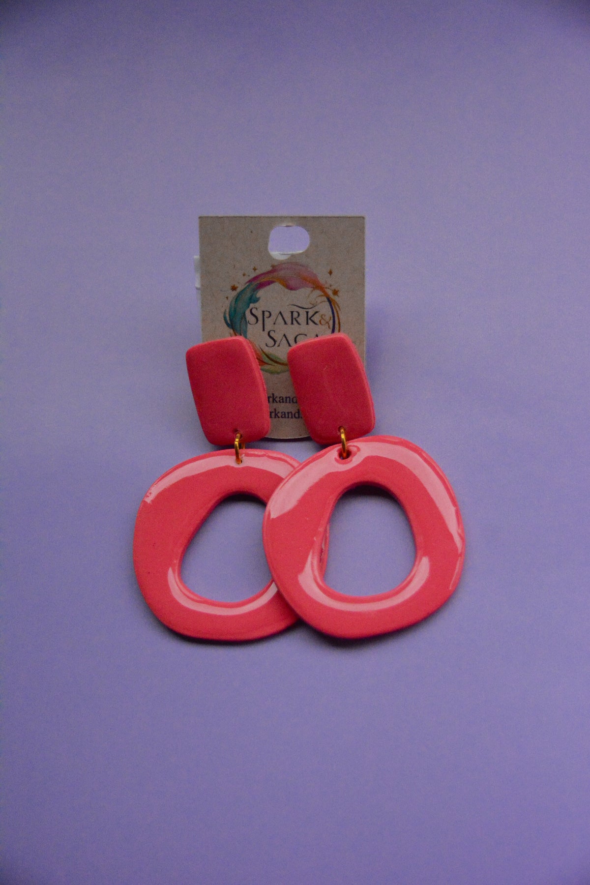Rose Orbit | Oversized Pink Statement Earrings