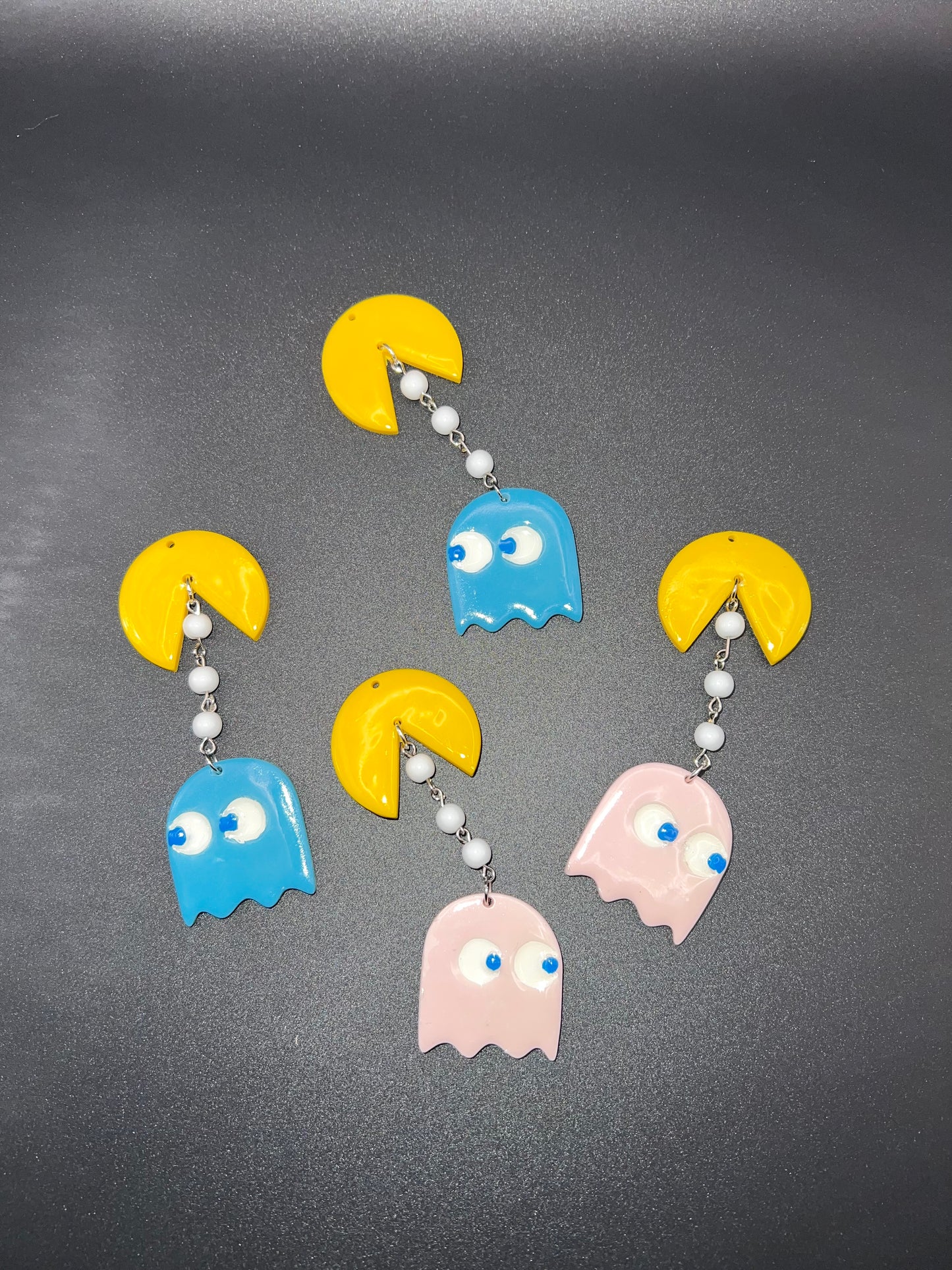 Ghost Mode Pac-Man Inspired Earrings