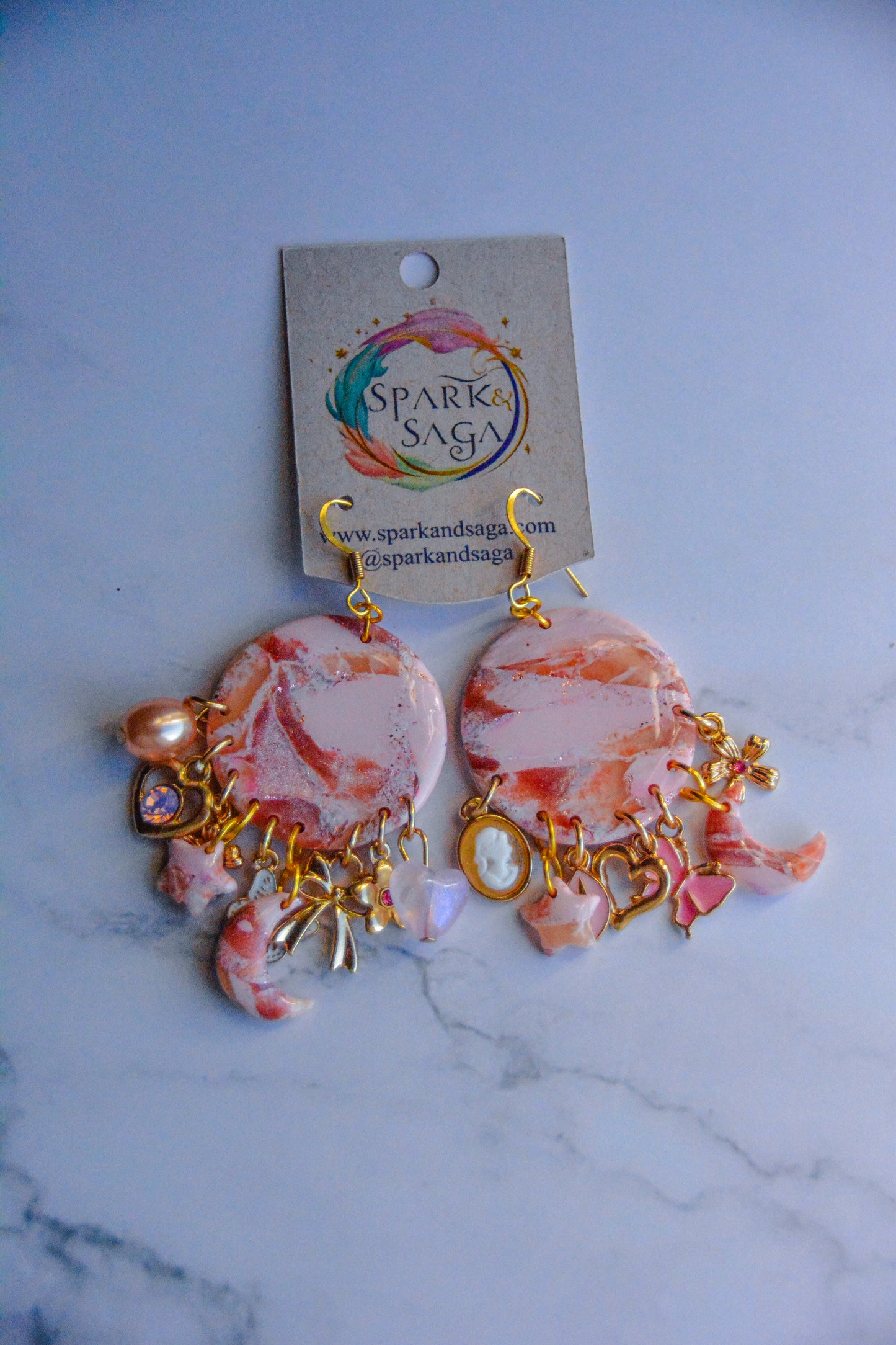 Pink Trinket | Pink Polymer Clay Earrings