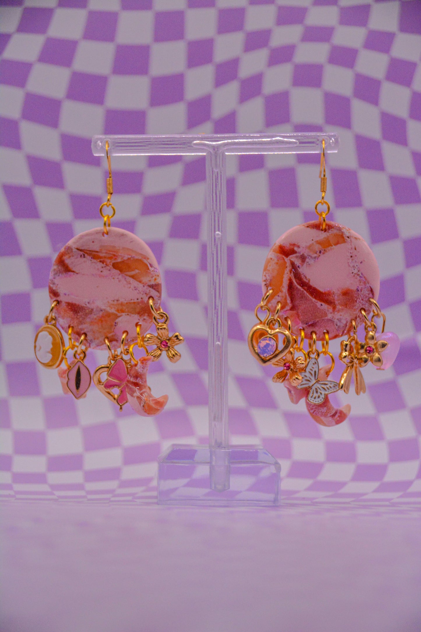 Pink Trinket Earrings