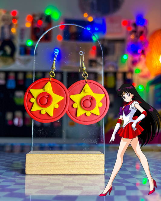 Sailor Mars Inspired Earrings