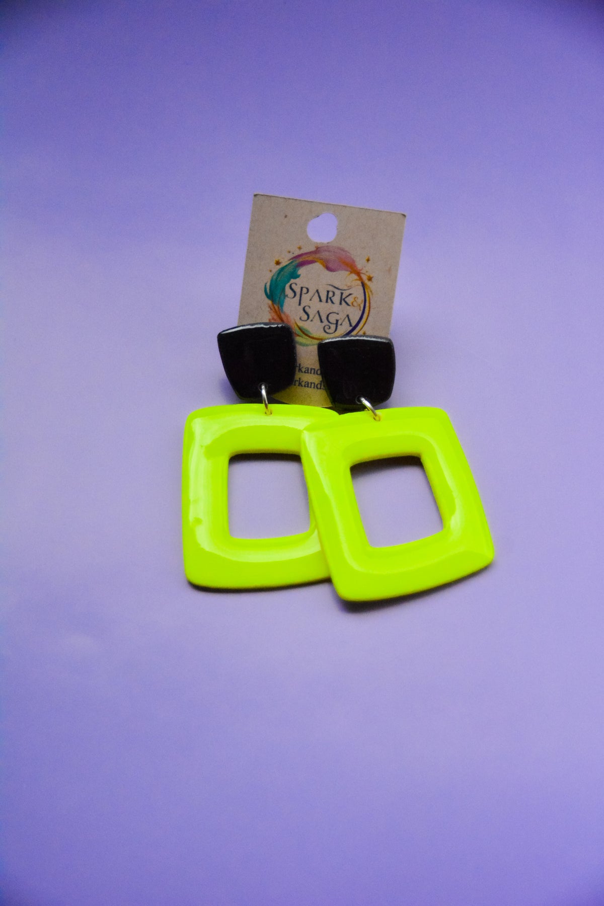 Voltage | Neon Geometric Statement Earrings
