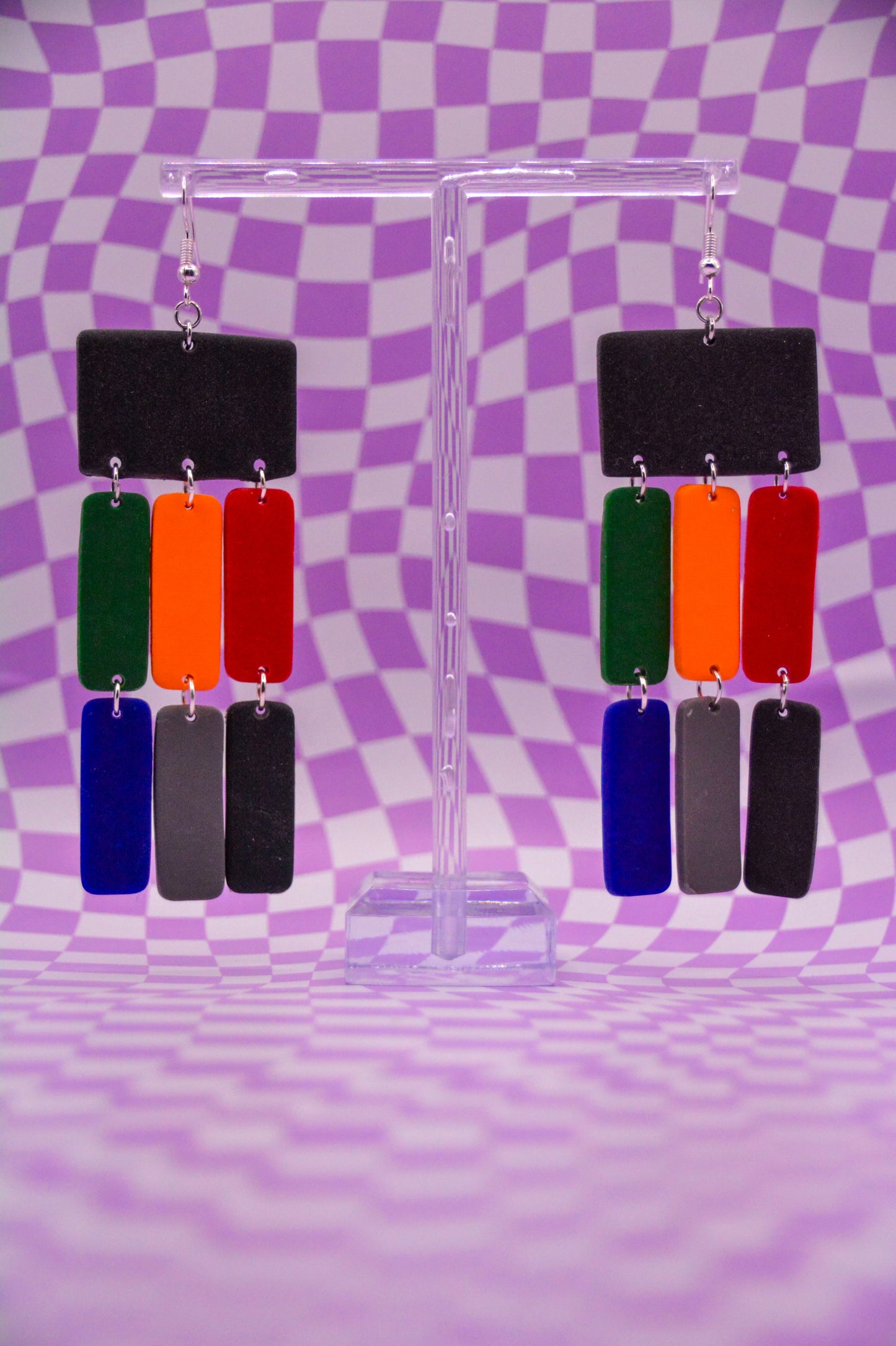 Dark Rainbow Earrings