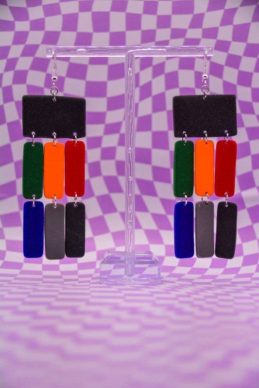Dark Rainbow Earrings