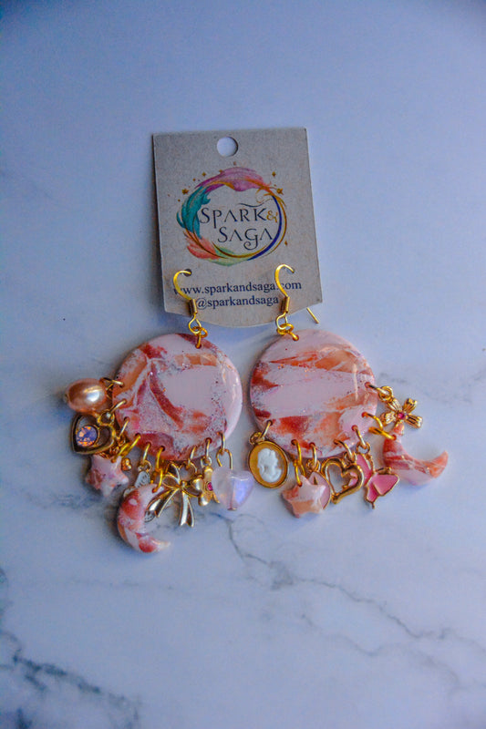 Pink Trinket | Pink Polymer Clay Earrings