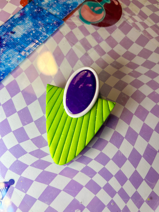 Lime & Violet Earrings