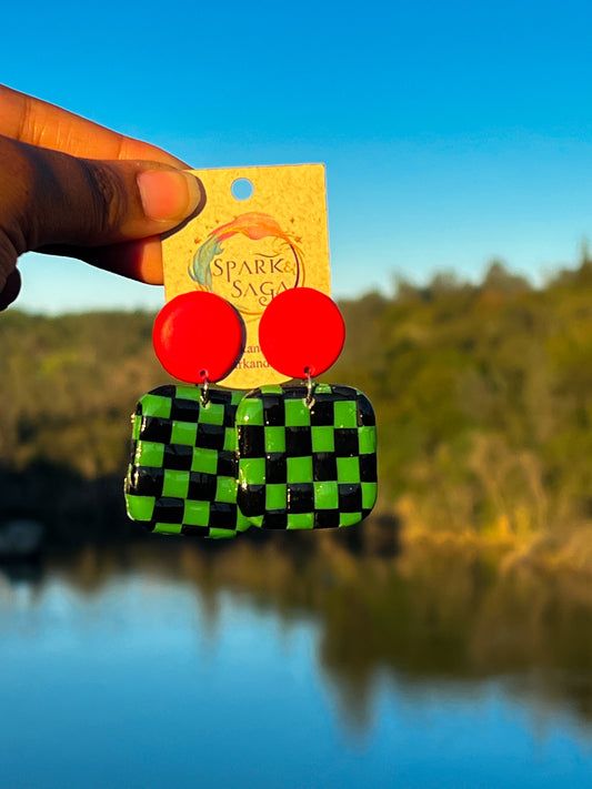 Tanjiro Anime-Inspired Earrings (Demon Slayer)